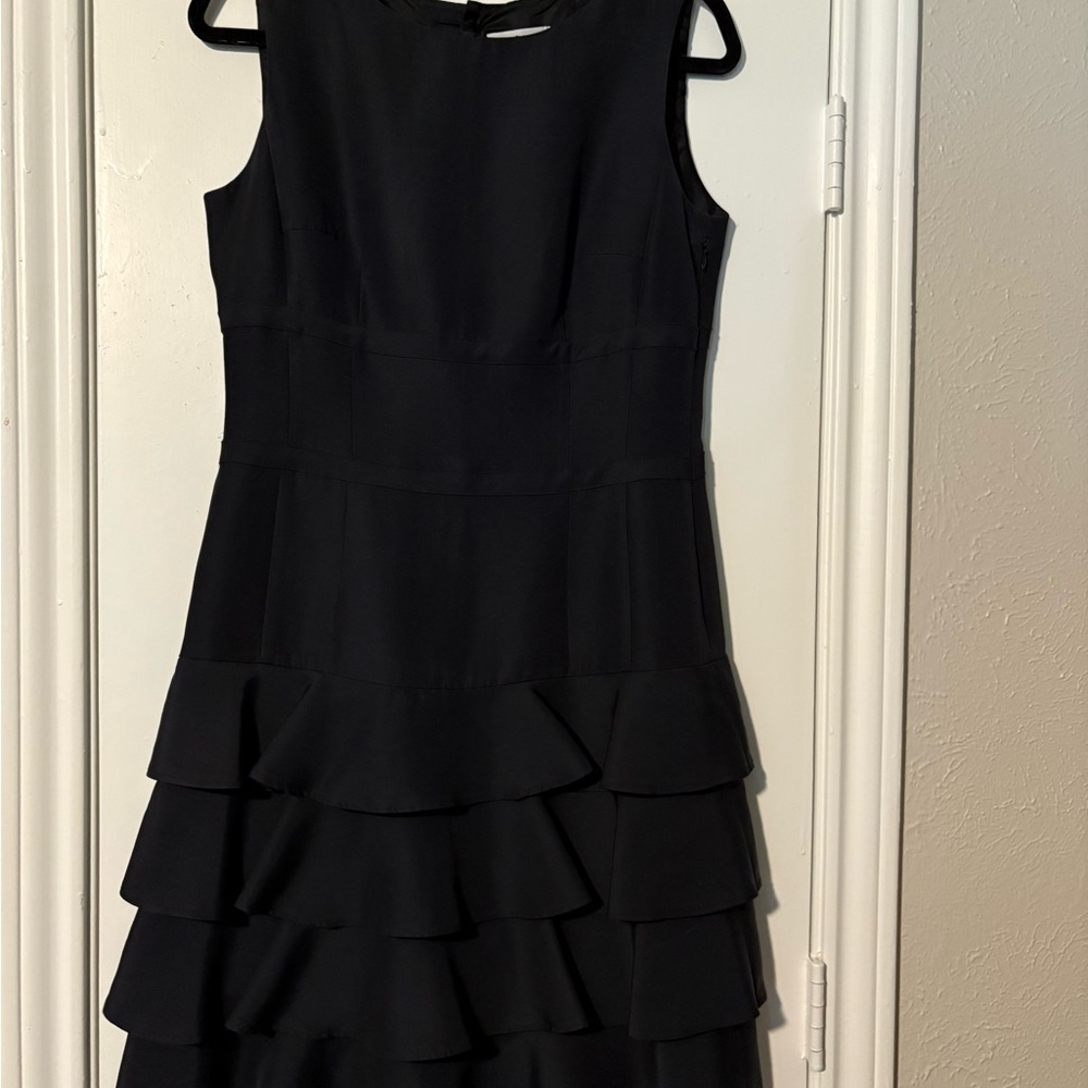 Sonia Bogner Ruffle Bottom Sleeveless Dress